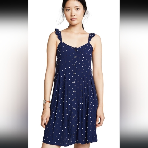 MADEWELL Ruffle-Strap Button-Front Dress in Polka Dot - Picture 5 of 11
